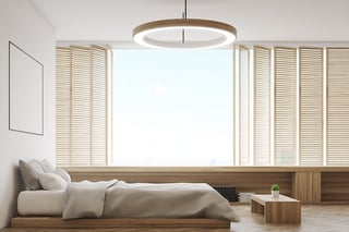 bedroom blinds, shutters, bedroom